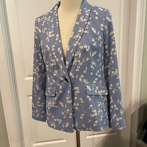 TALBOTS BLAZER. Size 4. Pretty blue-grey floral. Brand New!